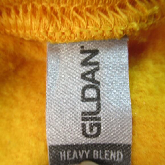 Gildan Sweatshirt Women Medium Yellow Fleece Sunflower Granola Girl Flower Child - Picture 7 of 8